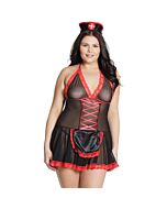 Nurse babydoll costume - black and red