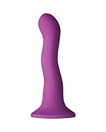 Colours wave dildo silicona 15cm - morado