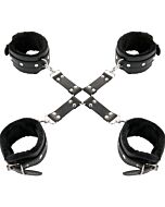 Darkness Black Leather Handcuffs