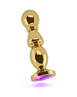 Rich gold with purple sapphire 12cm anal stopper