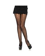 Braid shape stockings - black