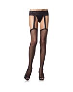 Leg Avenue stockings small network with built-lace garter belt plus