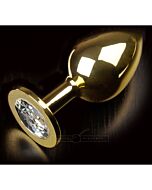 Long golden plug - crystal gem