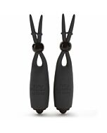 Fifty shades of gray vibrating nipple clamps