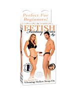 Fetish hollow harness vibrator for her and Natural 14cm