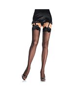 Leg avenue transparent stockings with black tie