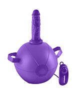 Mini sex ball con dildo 15 cm morado