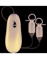 Nipple clamps with black vibrator