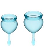 Satisfyer feel good kit copa menstrual azulclaro 15+20ml