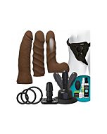 Kit dual density ultraskyn vibrador para principiantes - chocolate