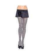 Leg Avenue tights with black and white stripes