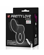 ANILLO VIBRADOR COBRA DE PRETTY LOVE - NEGRO