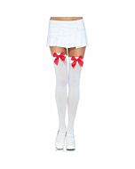 White Stockings Red Bow