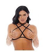 Stud me down sujetador con tachuelas plateado