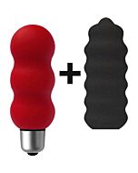 Joystick gyro micro stimulator with red sleeves and black