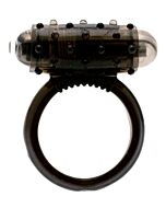 BLACK penis ring vibrating stimulator