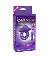 Fantasy c-ring ringz purple vibrator remote control