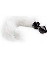 Ouch anal plug black white tail 75cm