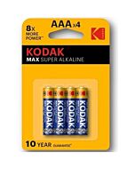 Kodak Max AAA Batteries 4 Pack