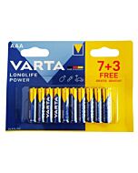 Varta Longlife AAA batteries x10