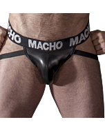 Macho Black Leather Jock