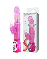 Pink Traveler Rotating Bunny Vibrator