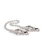 Fetish Metal Nipple Clamps with Chain