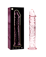 Frosted Pink Glass Dildo