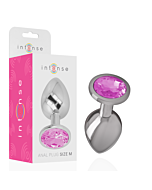 Rose Alumina - Metal Anal Plug with Crystal