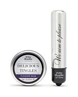 Pleasure vibrating bullet and lip balm kit