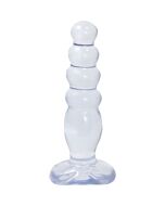 Crystal clear blue anal plug jellies