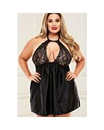 Babydoll picardias encaje - negro