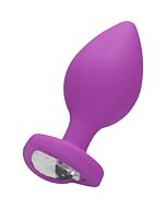 Diamond heart butt plug - extra grande - morado