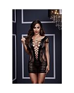 Baci lingerie dress black fishnet
