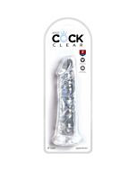 King cock - dildo realista , transparente -19,7 cm