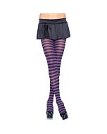 Leg Avenue tights with black and purple stripes