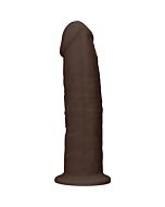 Dildo de silicona sin testículos 15,3cm - marrón