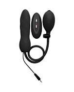 Ouch black inflatable penis silicone vibrator 14 cm