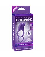 Fantasy c-ring double ring rabbit vibrator