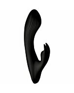 7x bendable rabbit silicone vibrator -black