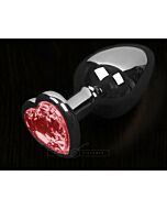 Red heart metal plug - s