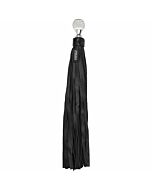 Classic round handle whip, shiny design - black