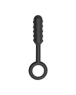 No. 61 - dildo anal con anillos de metal - negro