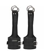 Leather hand and foot suspension grips - black