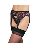 Leg avenue lace garter belt with matching black thong plus