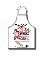 Love number apron with opener