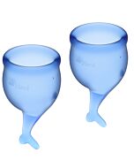 Satisfyer feel secure kit copa menstrual azul intenso 15+20ml