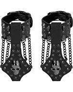 Ouch! skulls and bones esposas con calaveras y cadenas - negro