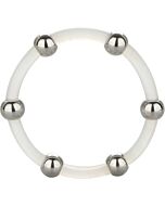 Silicone ring with steel beads - size xl