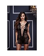Baci lace mini dress cut out black
